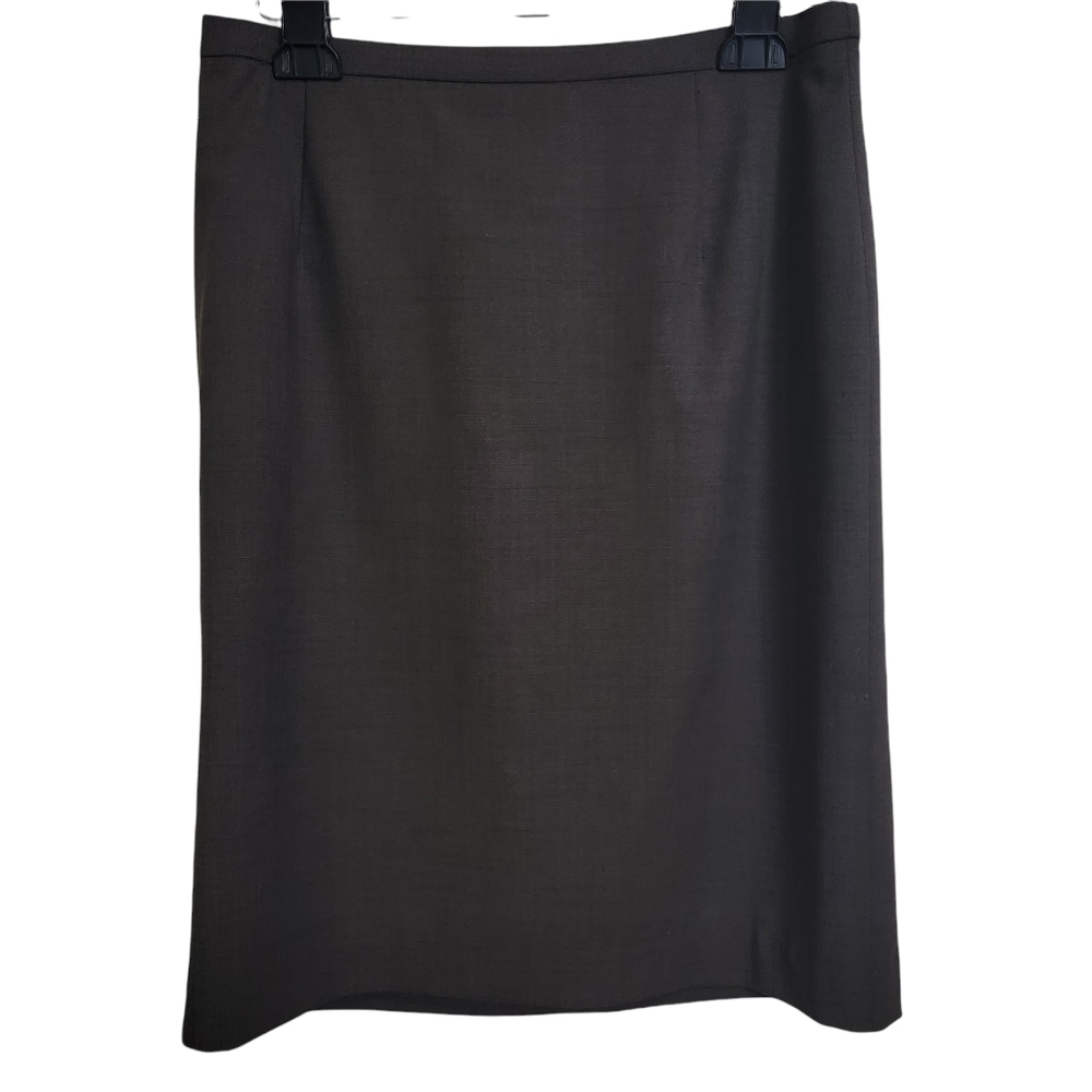 Escada Miss Jackson's Brown Wool Mohair Blend Career Pencil Skirt Size 40 Medium